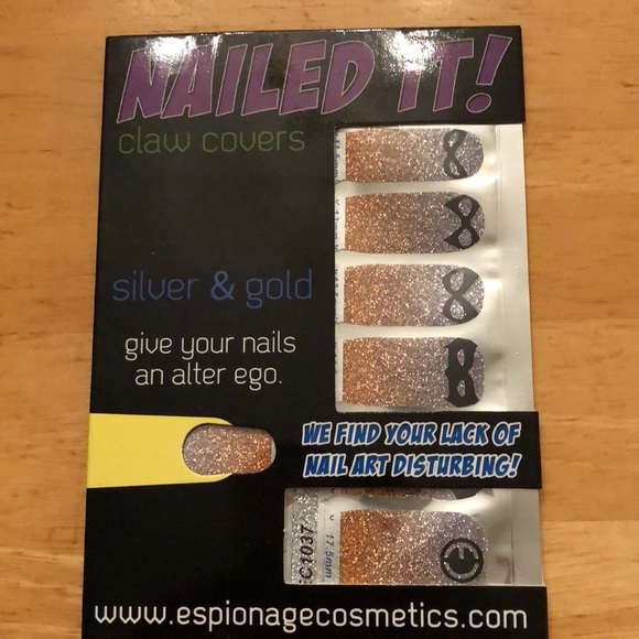 Espionage Cosmetics Nail Wrap Silver and Gold - Picture 1 of 3